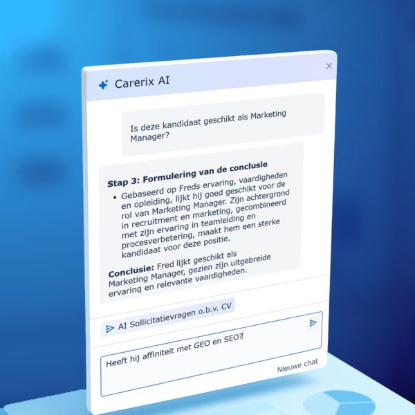 Carerix AI: Prompting and chatting: Fred is geschikt als Marketing Manager